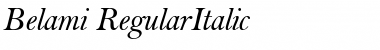 Belami RegularItalic Font