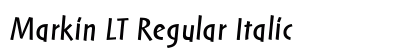 Markin LT Regular Italic Preview