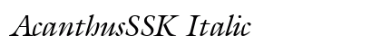 AcanthusSSK Italic preview