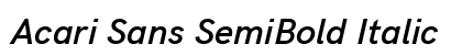 Acari Sans SemiBold Italic preview