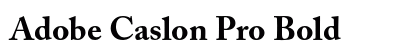 Adobe Caslon Pro Bold Preview