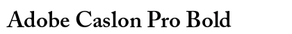 Adobe Caslon Pro Bold Preview