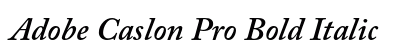 Adobe Caslon Pro Bold Italic Preview