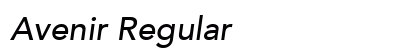 Avenir Regular Font