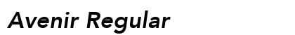 Avenir Regular Font