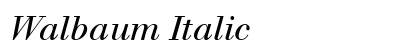 Walbaum Italic Preview