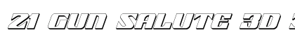 21 Gun Salute 3D Italic Italic preview