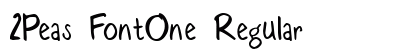 2Peas FontOne Regular preview