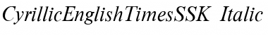 CyrillicEnglishTimesSSK Italic Font