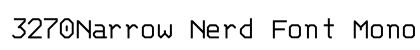 3270Narrow Nerd Font Mono Medium preview
