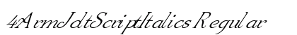 4ArmJoltScriptItalics Regular preview