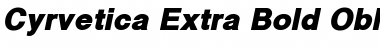 Cyrvetica Extra Bold Oblique Font