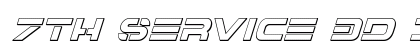 7th Service 3D Italic Italic preview