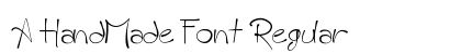 A HandMade Font Regular preview
