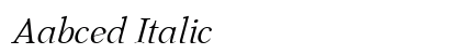 Aabced Italic preview