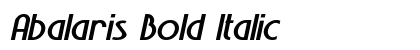 Abalaris Bold Italic Preview