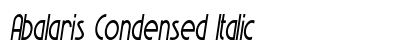 Abalaris Condensed Italic Preview
