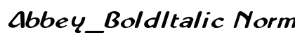 Abbey_BoldItalic Normal preview