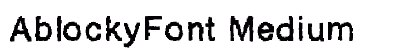 AblockyFont Medium preview