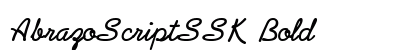 AbrazoScriptSSK Bold Preview
