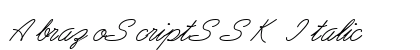 AbrazoScriptSSK Italic preview