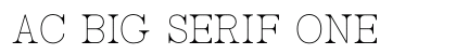 AC Big Serif One preview