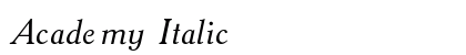 Academy Italic Preview