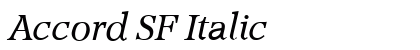 Accord SF Italic preview