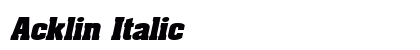 Acklin Italic Preview