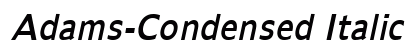 Adams-Condensed Italic Preview