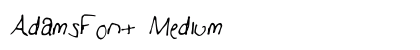 AdamsFont Medium preview