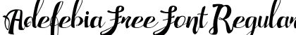 Adefebia Free Font Regular preview