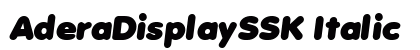 AderaDisplaySSK Italic preview