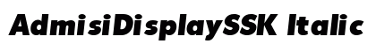 AdmisiDisplaySSK Italic preview