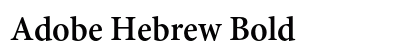 Adobe Hebrew Bold Preview