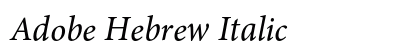 Adobe Hebrew Italic preview