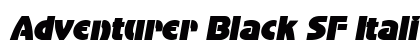 Adventurer Black SF Italic preview