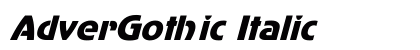 AdverGothic Italic preview