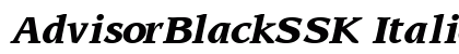 AdvisorBlackSSK Italic preview