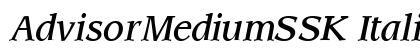 AdvisorMediumSSK Italic preview