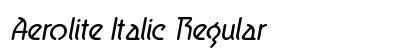Aerolite Italic Regular preview