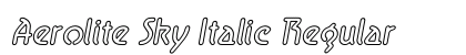 Aerolite Sky Italic Regular preview
