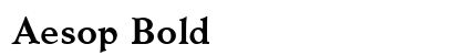 Aesop Bold Preview