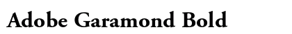 Adobe Garamond Bold Preview
