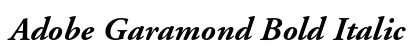 Adobe Garamond Bold Italic Preview