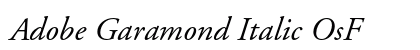 Adobe Garamond Italic OsF preview