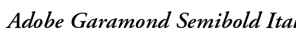 Adobe Garamond Semibold Italic OsF Preview