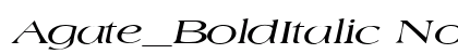 Agate_BoldItalic Normal preview
