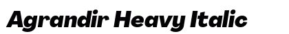 Agrandir Heavy Italic Preview