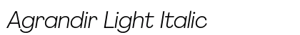 Agrandir Light Italic Preview